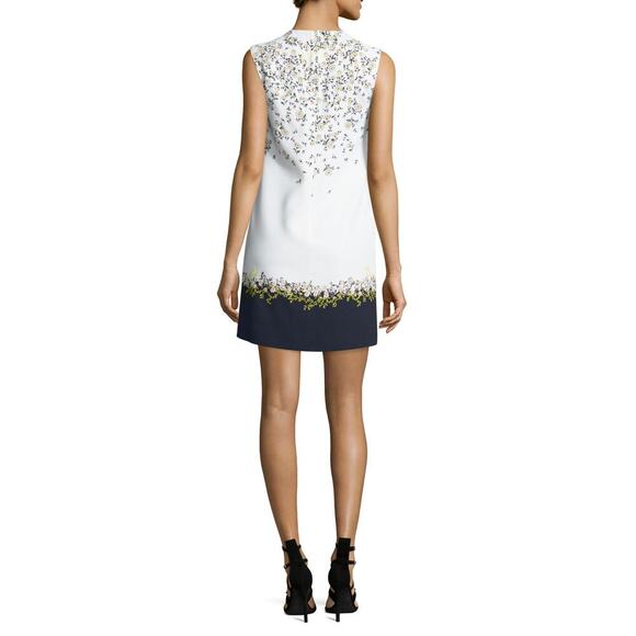 Giambattista Valli Short Sleeve Daisy Print Floral Lace Sheath Dress Size XS - Picture 2 of 14